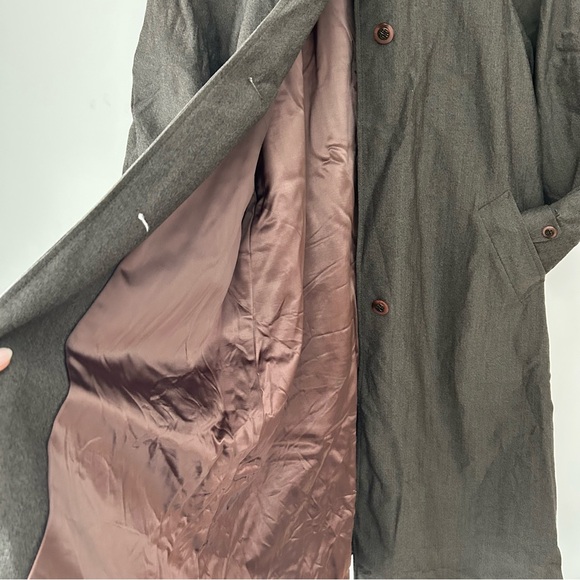 Long Women’s Wool Lined heavyweight Trench Coat - Picture 4 of 11